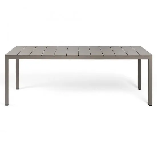 Masă de grădină Nardi Rio Alu 210 Fix, 210x100 cm, Tortora