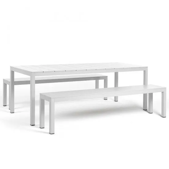 Set mobilier aluminiu Nardi Bianco Argintiu