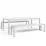 Set mobilier aluminiu Nardi Bianco Argintiu