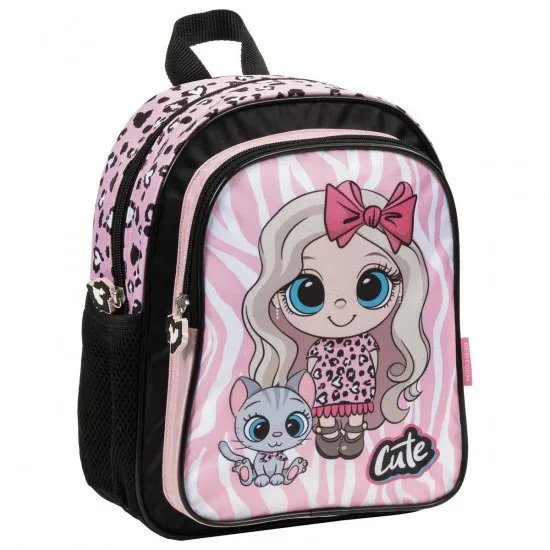 Rucsac pentru copii Derform Best Friends Cute PL11BF10 Negru/Roz