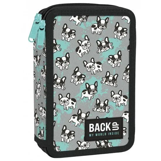 Школьный пенал BackUP Buldog PB5DW08 Серый