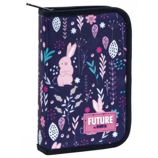 Школьный пенал Derform Sweet Rabbits PWJDF34 Синий/Розовый