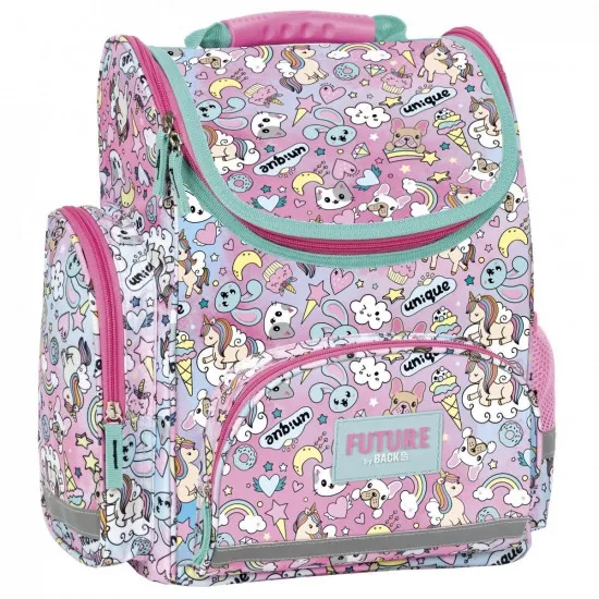Rucsac Å?colar BackUP Unique Pink/Blue (TEMBDF26)