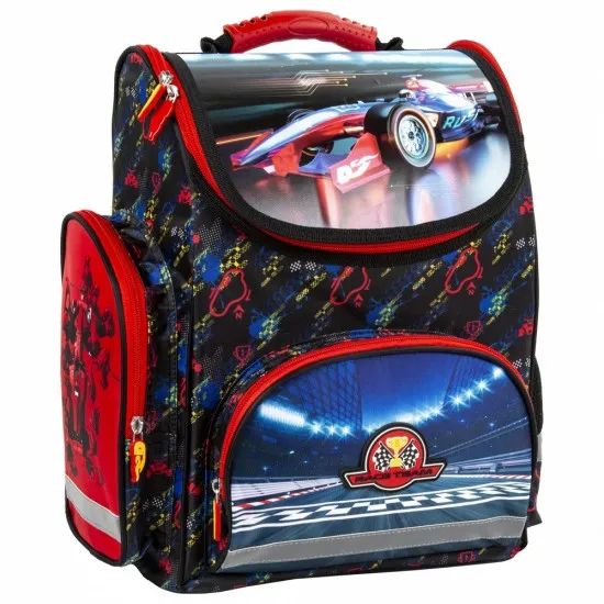 Rucsac şcolar Derform Race Team Black/Red (TEMBRT10)