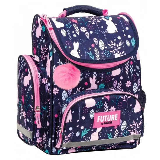 Rucsac şcolar Derform Sweet Rabbits Blue/Pink (TEMBDF34)