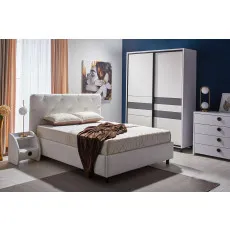 Спальный гарнитур Ambianta Cristal 1.6x2m/1.2m, Белый