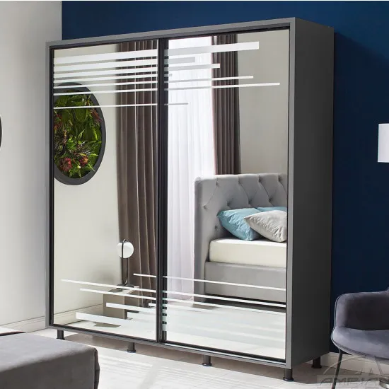 Шкаф купе Ambianta Venus (140 см), Grafit