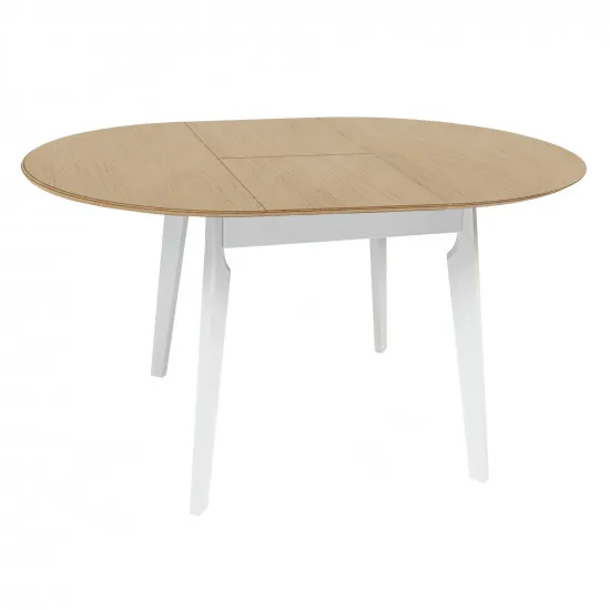 Masă pentru bucătărie Decoprim Mars, Ø100 cm extensibilă, White