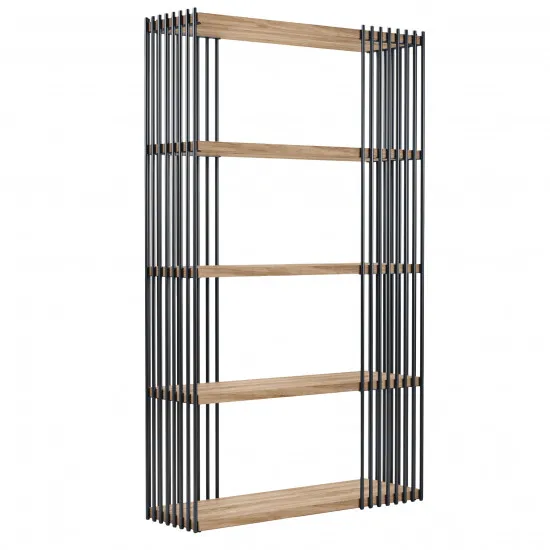 Стеллаж DP Castello (120 см), Sonoma/Black