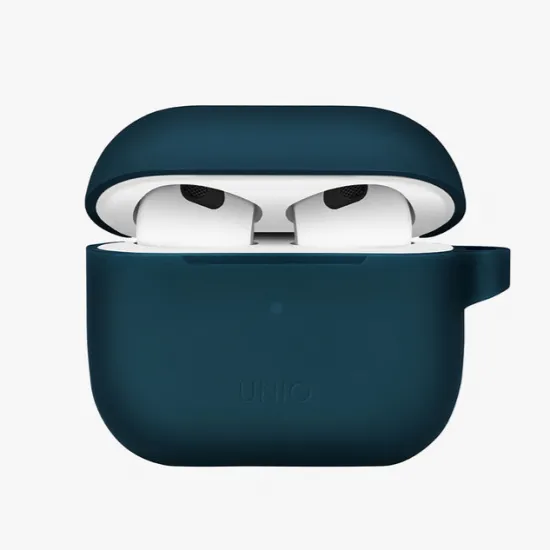 Husă Uniq Silicon Charcoal pentru AirPods 3rd Gen, Darck Grey
