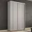 Dulap-cupeu Mobildor Compact, 170x220x45 cm, uși PAL cu ornament linii, Gri