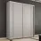 Dulap-cupeu Mobildor Compact, 190x220x45 cm, uși PAL cu ornament linii, Gri