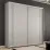 Dulap-cupeu Mobildor Compact, 230x220x45 cm, uși PAL cu ornament linii, Gri
