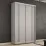 Шкаф купе Mobildor Compact, 150x220x45 cm, двери раздвижные ДСП с греческим орнаментом, Серый