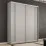 Dulap-cupeu Mobildor Compact, 220x220x45 cm, uși glisante PAL cu ornament grecesc, Gri