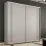 Dulap-cupeu Mobildor Compact, 230x220x45 cm, uși glisante PAL cu ornament grecesc, Gri