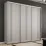Dulap-cupeu Mobildor Compact, 250x220x45 cm, uși glisante PAL cu ornament grecesc, Gri