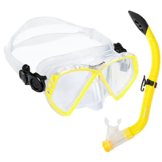 Mască cu tub Aqualung Cub Combo SC3990007 Transparent/Yellow