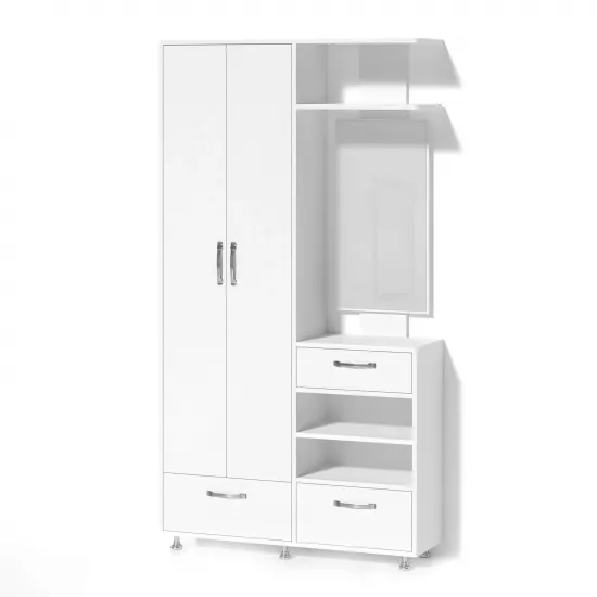 Прихожая Fabrik Home Marvin правый (110 см), Белый ясень