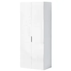 Dulap Fabrik Home Hardy cu 2 usi, 90x55x220 cm, White Glossy