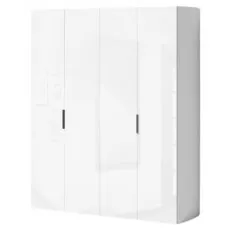 Dulap Fabrik Home Hardy 4 uși, 180x55x220 cm, White Glossy