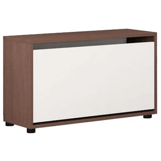 Обувница Mobildor Leo Slim 60 с одной дверцей, Wenge/White