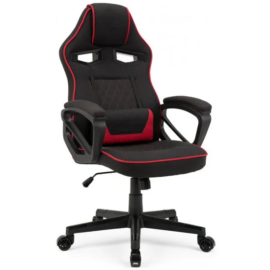 Fotoliu de gaming SENSE7 Knight Fabric, Black / Red