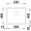 Chiuvetă de bucătărie Blanco Subline 500-U Cream,530x460 mm, Alb soft (527170)