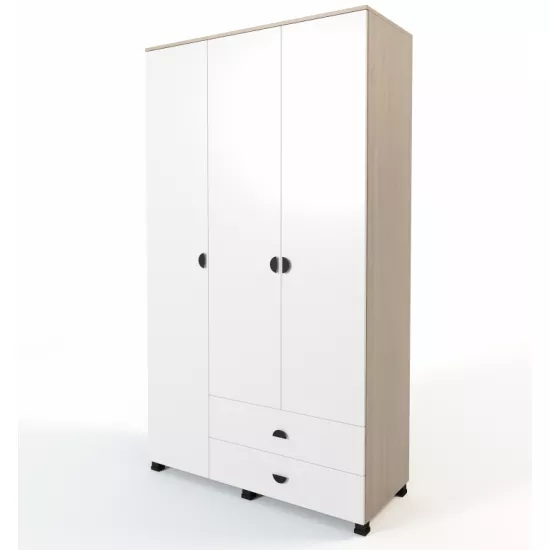 Dulap ML-Mobila Rio N2 (120x58x210 cm), Stejar Sonoma / White