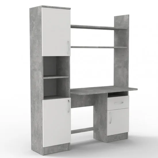 Masa de birou ML-Mobila ML-7,, Atelier deschis/ Alb