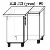 Modul inferior PS НШ(угл.)-90 MDF (pelicula), Polar