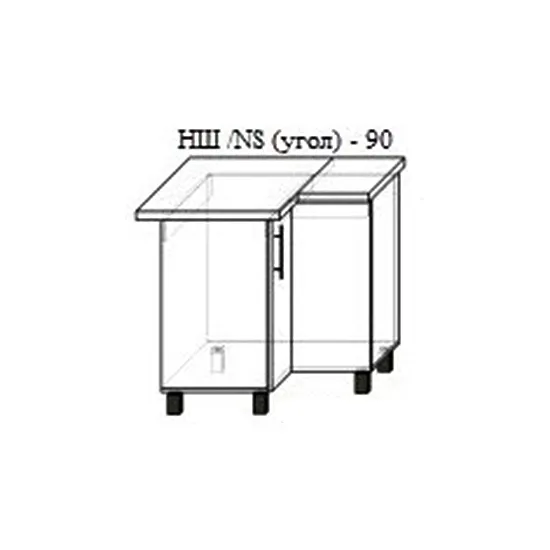 Modul inferior PS НШ(угл.)-90 MDF (pelicula), Polar