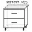 Modul inferior Bafimob НШТ-80(2) Blum (Tandenbox Antaro) MDF (pelicula), Alebastr