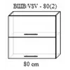 Modul superior Bafimob ВШВ-80(2) MDF (pelicula), Concordia