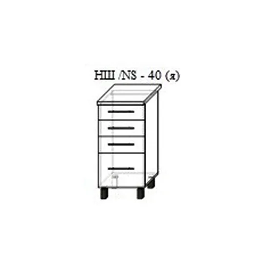 Modul inferior PS НШ(я)-40 MDF (pelicula), Concordia