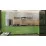 Bucatarie de colț Bafimob Eco 4,1х0,9 m (MDF High Gloss), Alb/Verde deschis