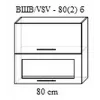 Modul superior Bafimob ВШВ-80(2)b MDF (High Gloss), Alb