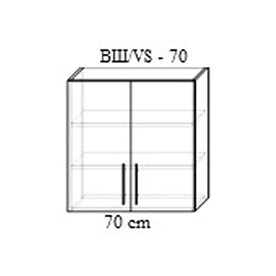 Modul superior Bafimob Ð?Ш-70 MDF (High Gloss), Alb