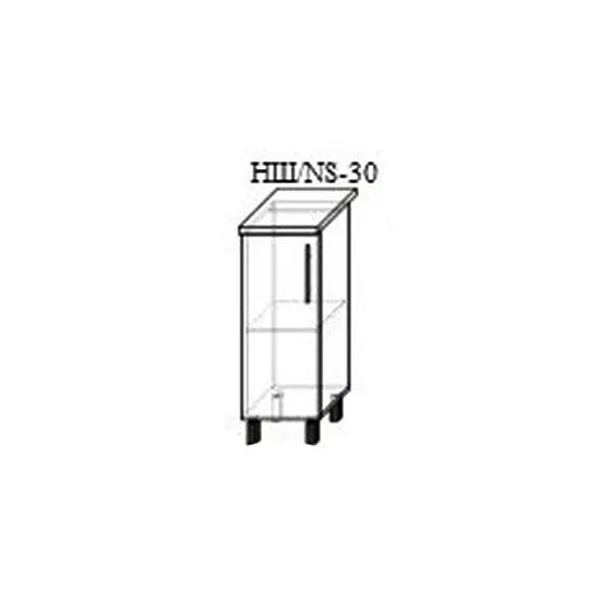 Нижний кухонный шкаф Bafimob НШ-30 МДФ (High Gloss), Капучино