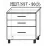 Modul inferior Bafimob НШТ-80(3) Blum (Tandenbox Antaro) MDF (High Gloss), Maro