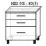 Modul inferior Bafimob НШ-80(3) MDF (High Gloss), Bej mat