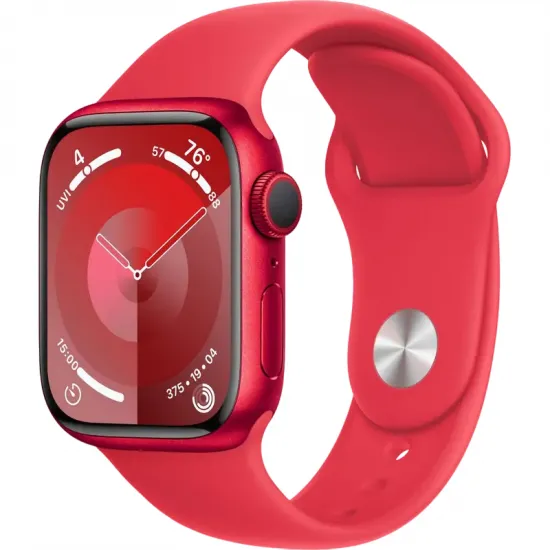 Умные часы Apple Watch Series 9 GPS, 41mm Red Sport Band M\L (MRXH3)