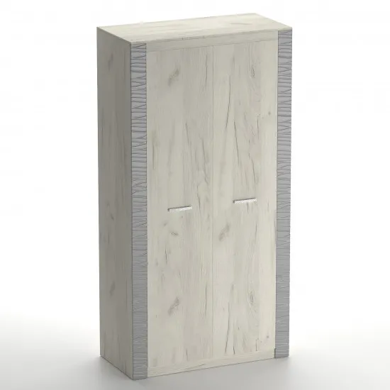 Dulap ML-Mobila Gamma 9 (110 cm), Stejar craft alb / Sur
