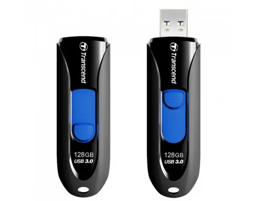 Флешка Transcend JetFlash 790 Black/Blue (128 ГБ)