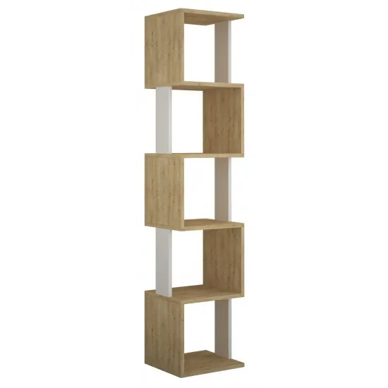 Raft Showdeko Piri, 35x30x161 cm Oak/White