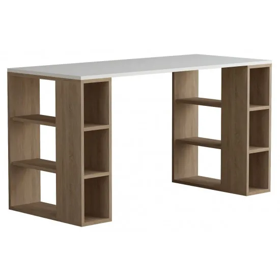 Masa de birou Showdeko Colmar M.MS.12597.6, Oak/White
