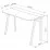 Masa de birou Showdeko Luton, 120x60 cm, White/Retro Gray