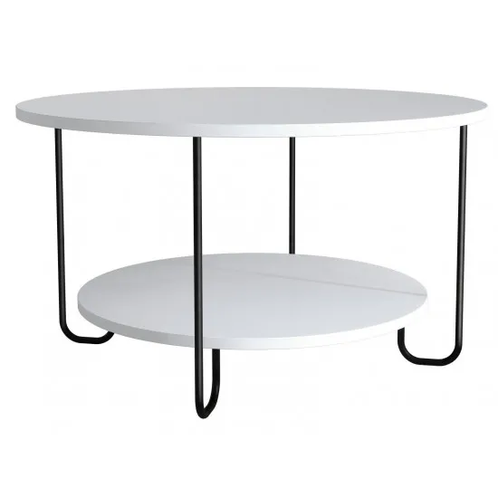 Măsuţă cafea Showdeko Corro, Ø80 cm, White