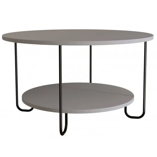 Măsuţă cafea Showdeko Corro, Ø80 cm, Light Mocha