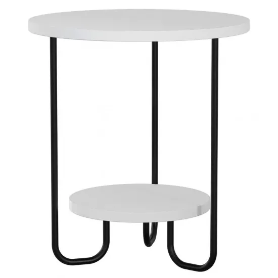 Măsuţă cafea Showdeko Corro, Ø40 cm, White
